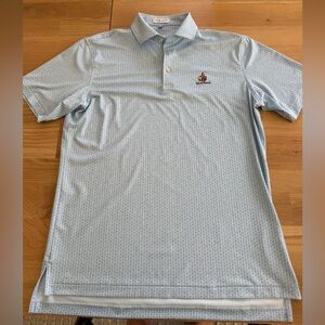 Peter Millar Sky Blue Micro Pattern Polo
